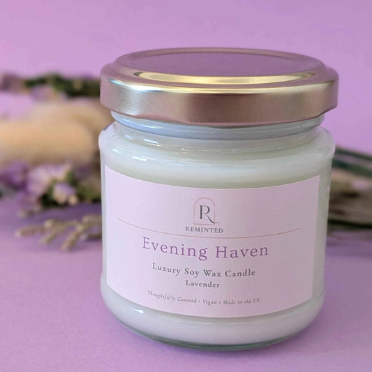 Lavender Luxury Soy Wax Candle | Evening Haven Collection