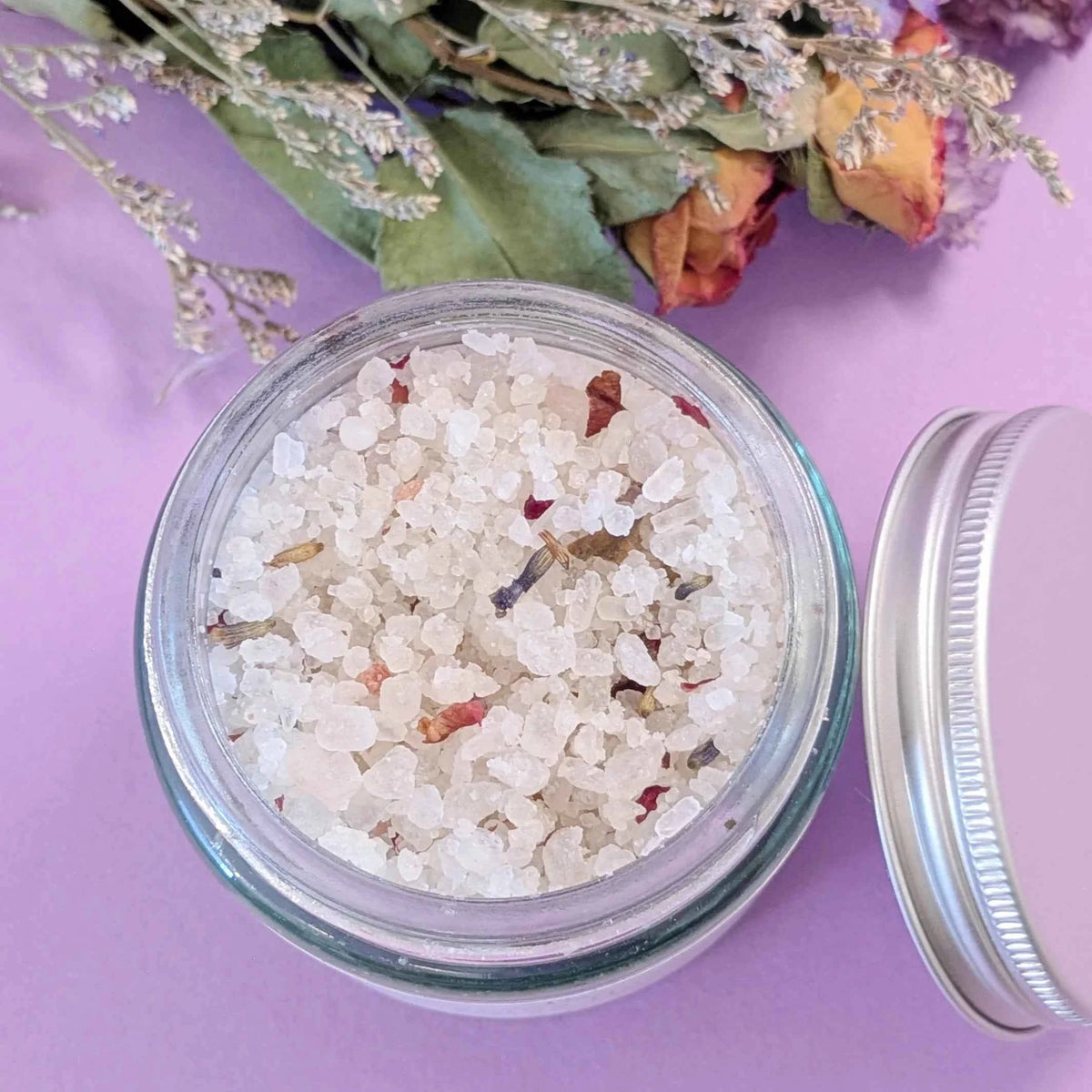 Lavender & Rose Geranium Mineral Bath Soak | Evening Haven Collection